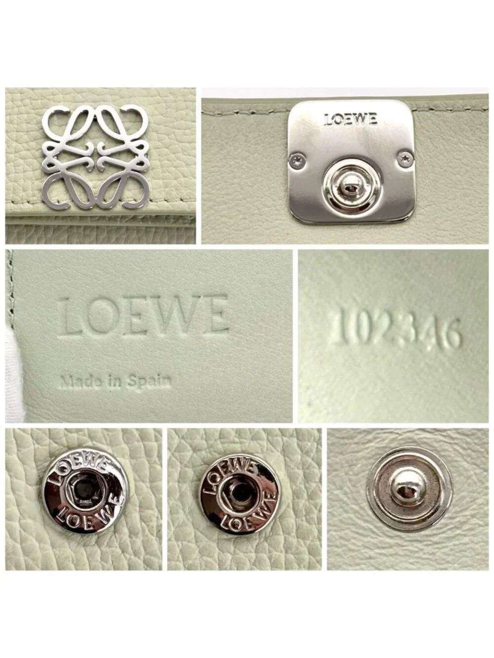 Loewe Wallet Anagram Trifold Green